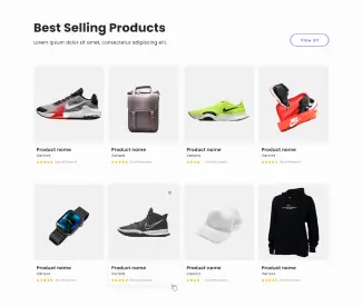 Screenshoot of Vasta's website showcasing a best-selling products collection, demonstrating a user-friendly layout for easy navigation in eCommerce.