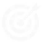 A minimalist white target icon, symbolizing Vasta's precision in Growth Marketing.